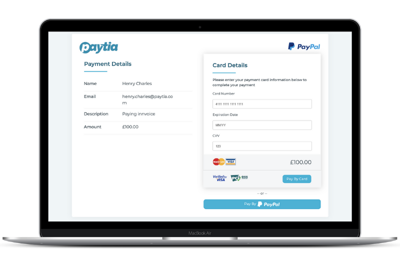 Paytia payment links